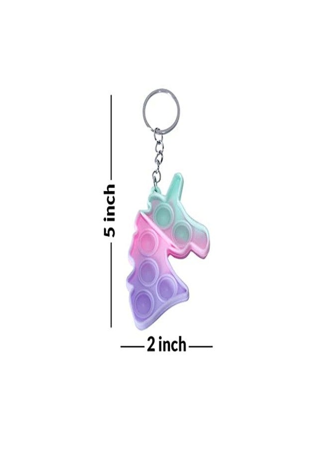 KAVIN Stress Buster Push Pop Bubble Silicone Key Ring Squeeze Keychain For Activa/Bike/Scooter/Car Random Colours Set Of 2 - Image 2